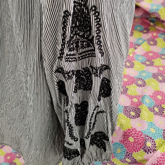 Simply Vera Vera Wang XL black white striped top - Picture 4 of 6